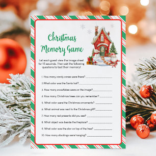 Cartes Pour Fêtes Annuelles Jeu de mémoire de fête de Noël