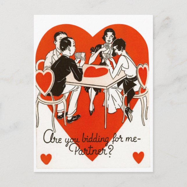 Cartes Pour Fêtes Annuelles Jeu du Pont de la Saint-Valentin (Devant)