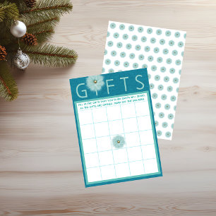 Cartes Pour Fêtes Annuelles Jeu orienté de bingo-test de Noël de cadeaux