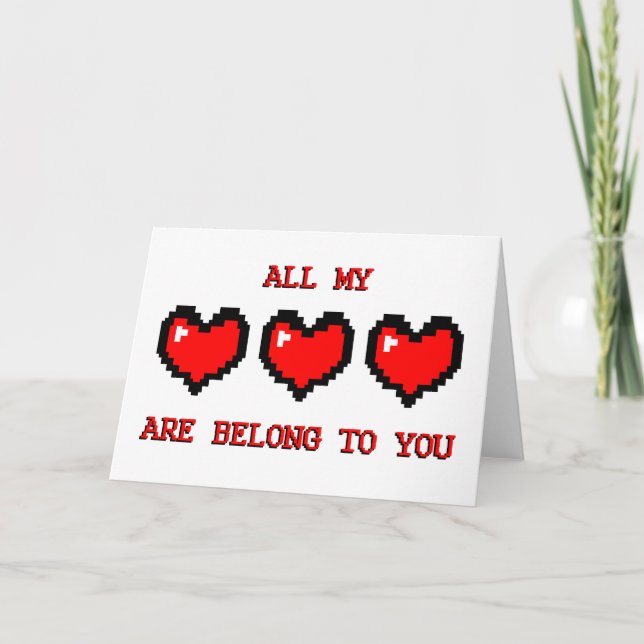 Cartes Pour Fêtes Annuelles Jeu vidéo Valentine (Devant)