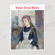 Jeune fille avec tablier par Berthe Morisot