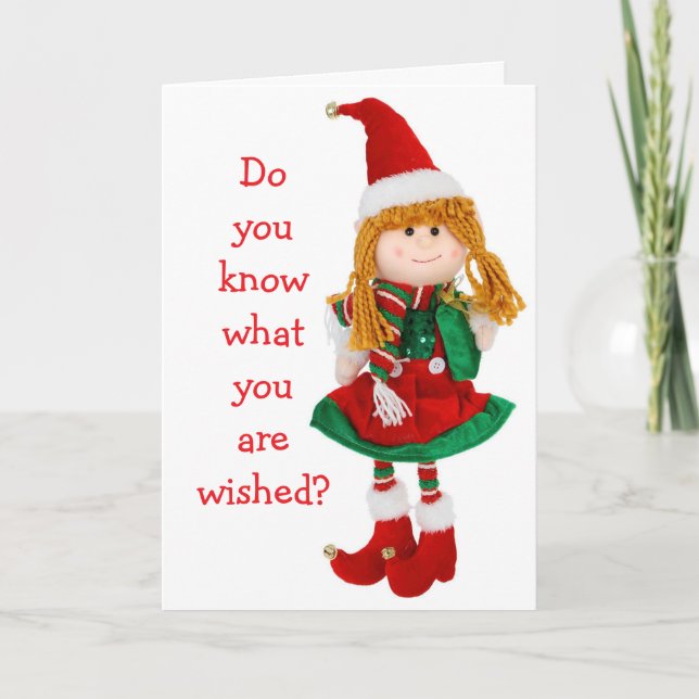 CARTES POUR FÊTES ANNUELLES ***JEUNE FILLE SPÉCIALE*** À NOËL (Devant)