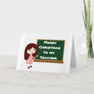 Cartes Pour Fêtes Annuelles "JEUNE NOËL EST SOUHAITÉ" à ENSEIGNANTE