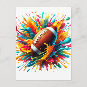 Cartes Pour Fêtes Annuelles Jeux de balle de sport de couleur moderne éclabous