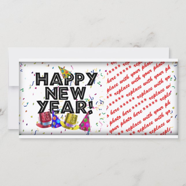CARTES POUR FÊTES ANNUELLES JEUX NOUVEL AN ! (Devant)