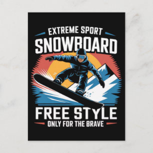 Cartes Pour Fêtes Annuelles Jeux Olympiques d'hiver de 2026 Snowboard Halfpipe