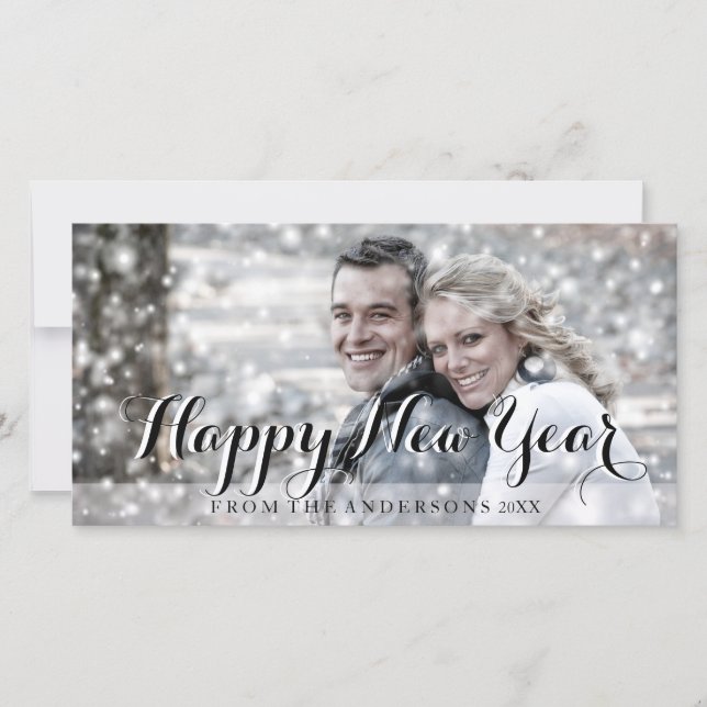 Cartes Pour Fêtes Annuelles JEUX Script de la nouvelle année Photo personnalis (Devant)