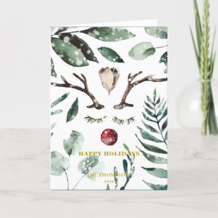Cartes Pour Fêtes Annuelles JEUX Vacances   Magnolia de rennes de feuillage ve