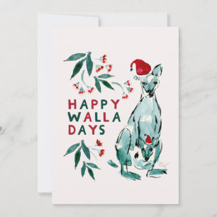 Cartes Pour Fêtes Annuelles JEUX WALLADAYS Wallaby Christmas Card