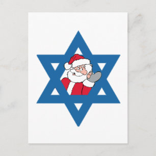 CARTES POUR FÊTES ANNUELLES JEWISH PÈRE NOËL