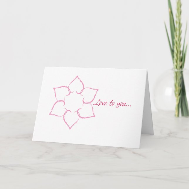 Cartes Pour Fêtes Annuelles Jewish Valentine : Hearts in Star of David (Devant)