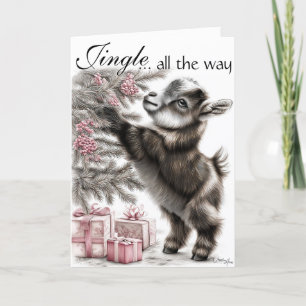 Cartes Pour Fêtes Annuelles Jingle All Way - Baby Chèvre Noël