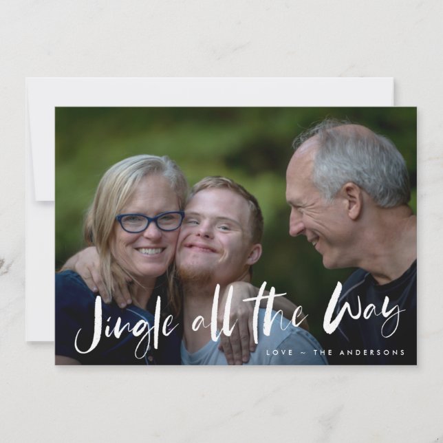 Cartes Pour Fêtes Annuelles Jingle All Way Family Photo Card Christmas (Devant)