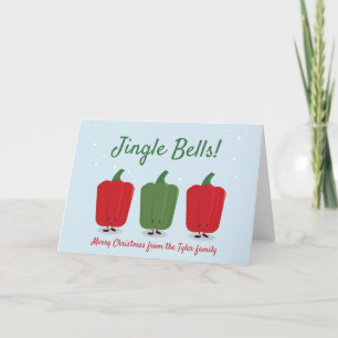Cartes Pour Fêtes Annuelles Jingle Bell Peppers Pun Noël