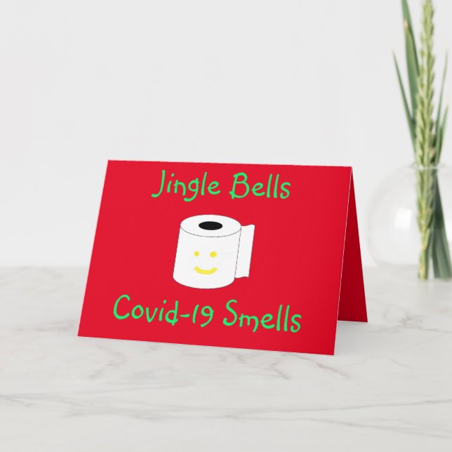 Cartes Pour Fêtes Annuelles Jingle Bells Covid-19 Odeurs (Devant)
