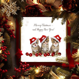 Cartes Pour Fêtes Annuelles Jingle Cats Meowy Noël Personnalisé