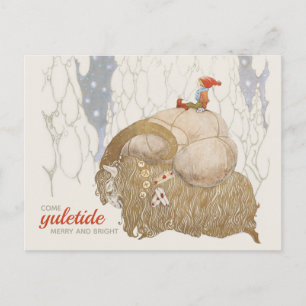 Cartes Pour Fêtes Annuelles John Bauer Noël Julbocken Yule chèvre CC1026