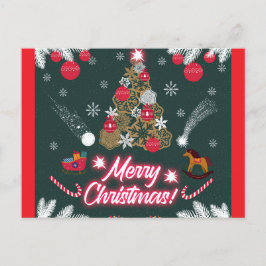 Cartes Pour Fêtes Annuelles Joie à feuillage persistant de Noël