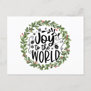 Cartes Pour Fêtes Annuelles Joie à la couronne d'aquarelle mondiale