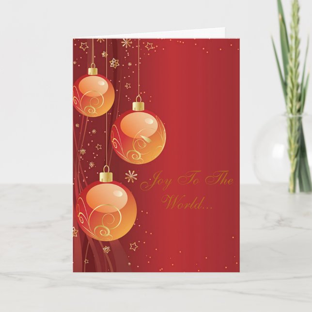 Cartes Pour Fêtes Annuelles Joie au monde (Devant)