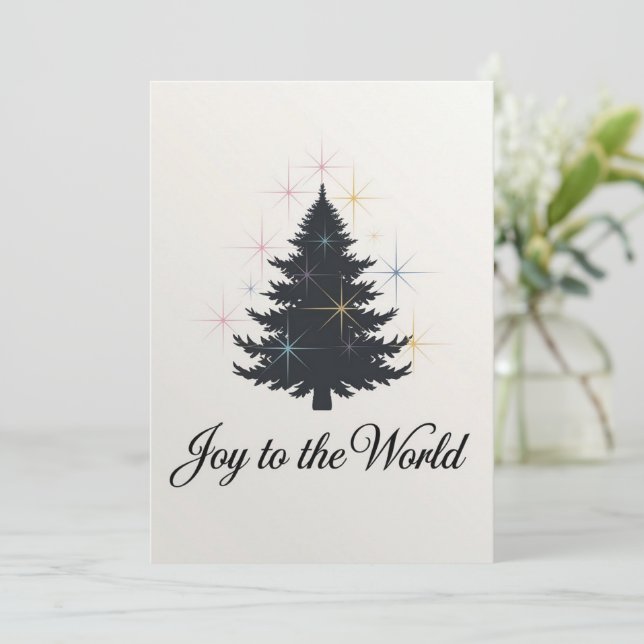 Cartes Pour Fêtes Annuelles Joie au Monde (Debout devant)