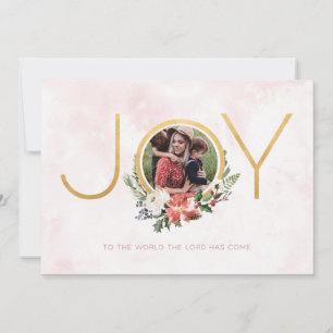 Cartes Pour Fêtes Annuelles Joie au monde aquarelle photo florale