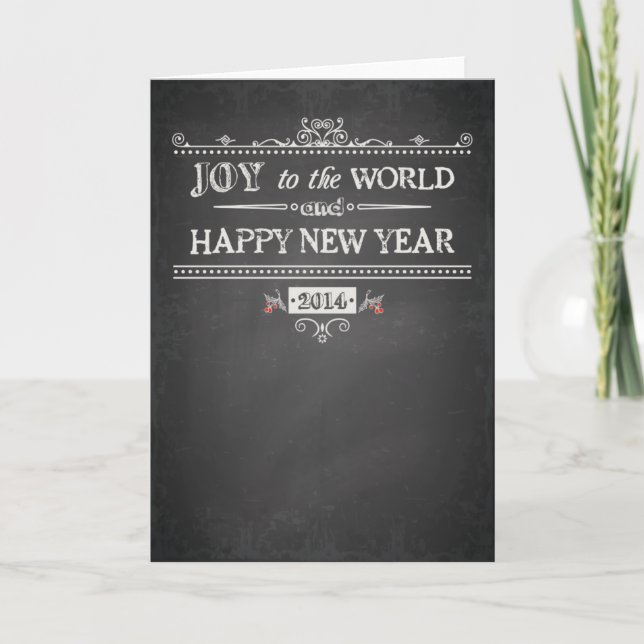 Cartes Pour Fêtes Annuelles Joie au monde - bonne année - 2014 (Devant)