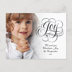 Cartes Pour Fêtes Annuelles Joie au monde Calligraphie chrétienne de Noël