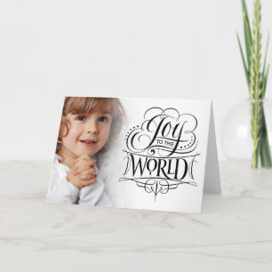 Cartes Pour Fêtes Annuelles Joie au monde Calligraphie de Noël religieuse