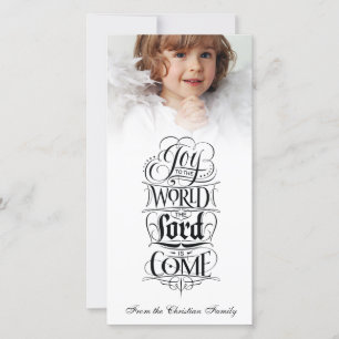 Cartes Pour Fêtes Annuelles Joie au monde de la calligraphie chrétienne religi