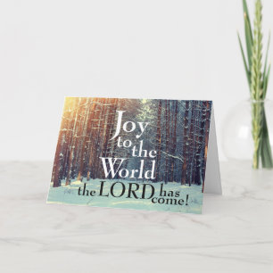 Cartes Pour Fêtes Annuelles Joie au monde le Seigneur est venu, Noël