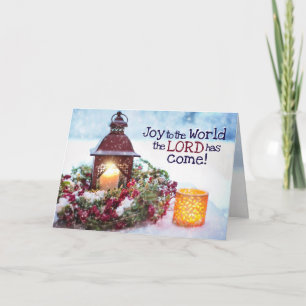 Cartes Pour Fêtes Annuelles Joie au monde le Seigneur est venu, Noël