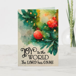 Cartes Pour Fêtes Annuelles Joie au monde Noël Carol Christian