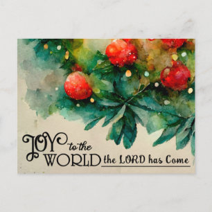 Cartes Pour Fêtes Annuelles Joie au monde Noël Carol Christian