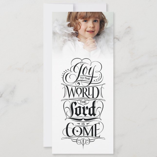 Cartes Pour Fêtes Annuelles Joie au monde Personnaliser Noël chrétien (Devant)