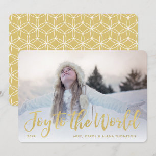 Cartes Pour Fêtes Annuelles Joie Au Monde Photo Gold 1 moderne