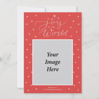 Cartes Pour Fêtes Annuelles Joie au Monde Photo Religieuse 