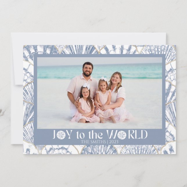 Cartes Pour Fêtes Annuelles Joie au Monde - Plage  (Devant)
