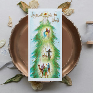 Cartes Pour Fêtes Annuelles Joie au monde Retro Angel Nativité Noël
