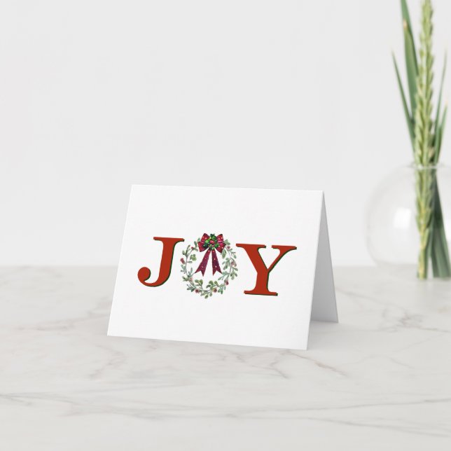 Cartes Pour Fêtes Annuelles Joie avec couronne (Devant)