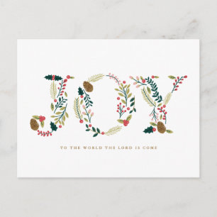 Cartes Pour Fêtes Annuelles Joie botanique voeux de Noël