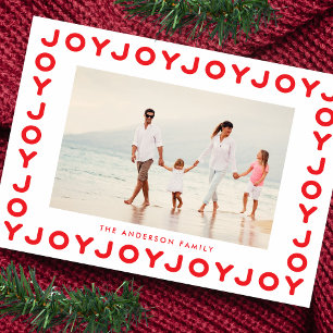 Cartes Pour Fêtes Annuelles Joie   Cadre photo de Noël rouge
