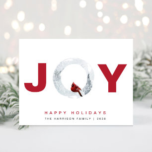 Cartes Pour Fêtes Annuelles Joie Cardinal Aquarelle Noël