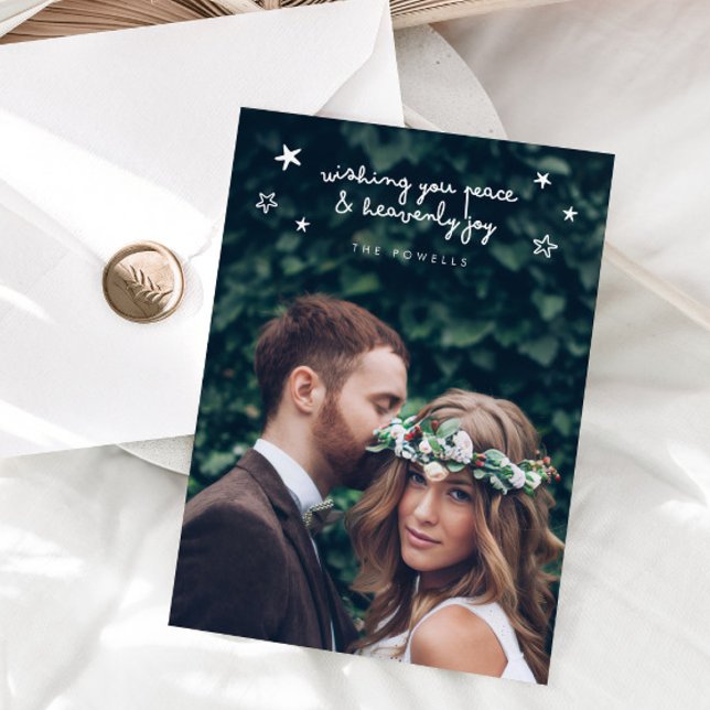 Cartes Pour Fêtes Annuelles Joie Céleste Photo Mariage de Fêtes Religieuses (Créateur téléchargé)