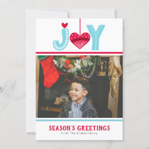 Cartes Pour Fêtes Annuelles Joie Coeur scandinave Noël