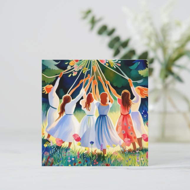 Cartes Pour Fêtes Annuelles Joie de mi-été (Debout devant)