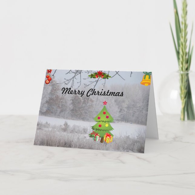 Cartes Pour Fêtes Annuelles Joie de Noël (Devant)