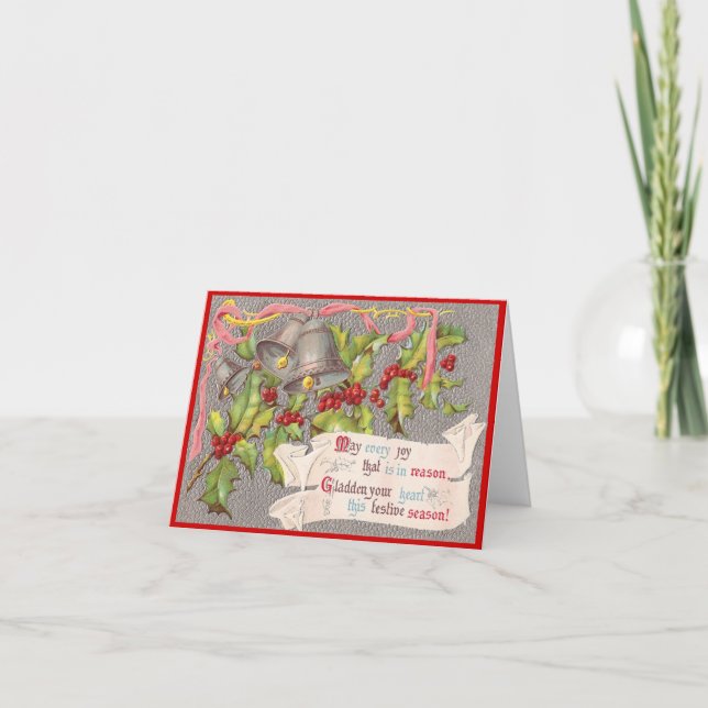 Cartes Pour Fêtes Annuelles Joie de Noël (Devant)
