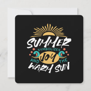 Cartes Pour Fêtes Annuelles Joie d'été - Soleil chaud et bonheur
