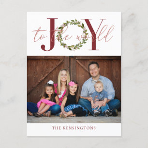 Cartes Pour Fêtes Annuelles Joie élégante au monde Photo de Noël